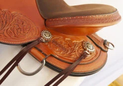 Circle Y Walnut Grove A Fork Flex2 Trail Saddle 1157 -Equine Worlds walnut grove cantle skirt tooling 1157 circle y 24976.1572396772