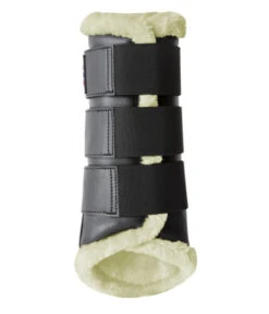 B Vertigo Wellington Fleece Brushing Boots -Equine Worlds wellington brushing boots outside black 19268 BL BV 04391.1678562811